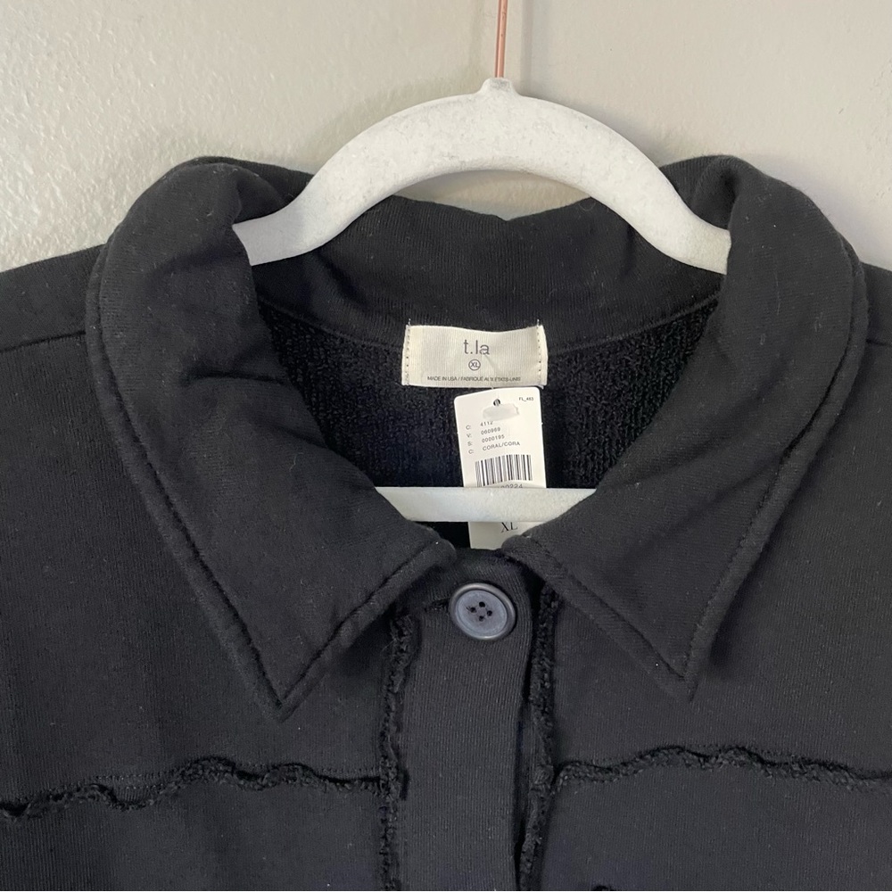Anthropologie T.La Black Shacket - Picture 2 of 6
